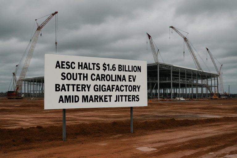 AESC Interrompe Gigafábrica de Baterias EV de $1,6 Bilhão na Carolina do Sul em Meio a Inquietações de Mercado